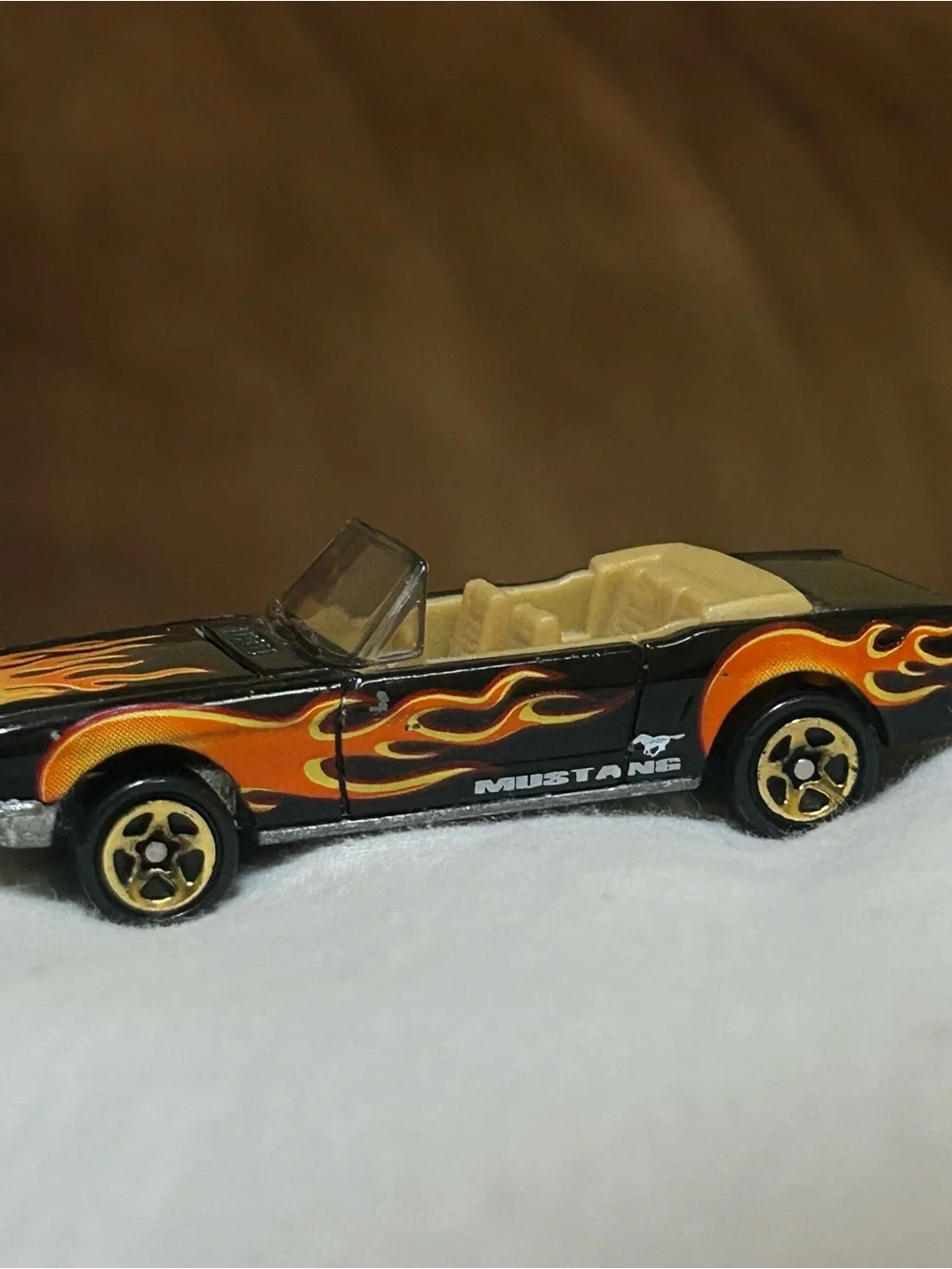 Hot Wheels '65 Black Mustang Convertible with Flames